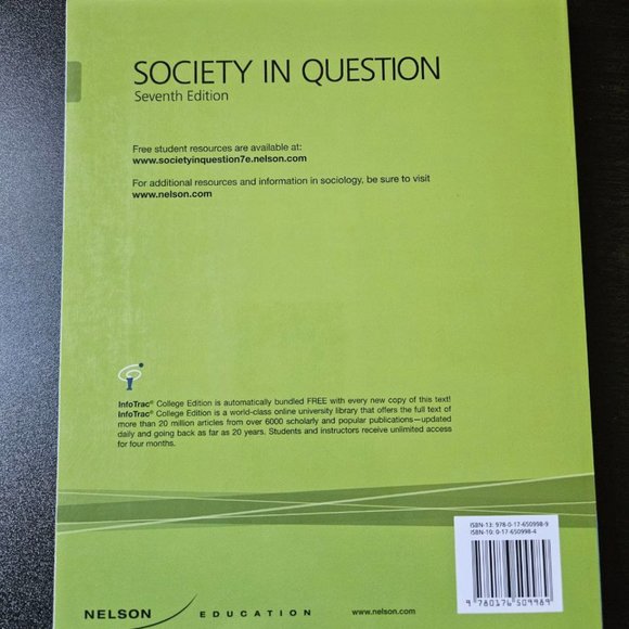 4/$25 We The People. Society in Question Seventh Edition by‎ Robert J. Brym - Picture 6 of 6
